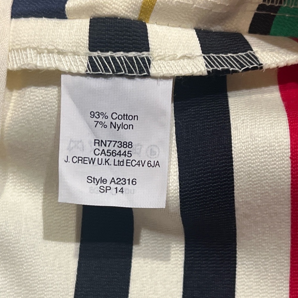 JCREW Miniskirt Striped Size 6 - Picture 4 of 5